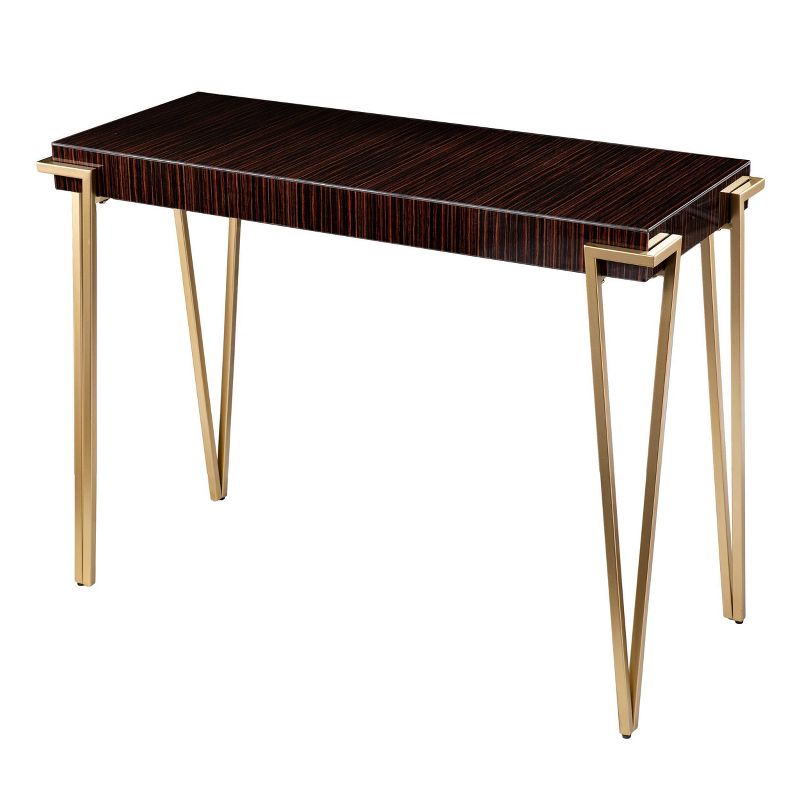 Capkya Console Table Brown/Gold - Aiden Lane, 1 of 8