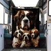 Saint Bernard Dog Pattern Flannel Fleece Blanket, All-Season RV Interior Decor, Car Nap Throw, Cozy and Soft, Christmas Gift. - 3 of 4