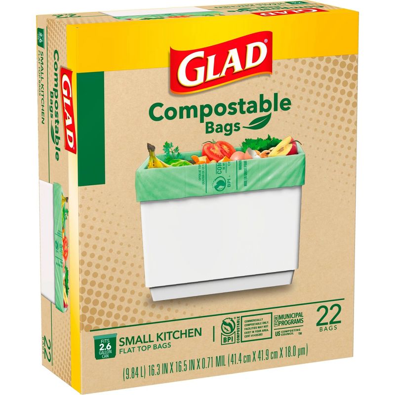 Glad Compost Trash Bags - Unscented - 22ct, 2 of 8
