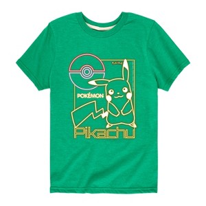Boys' - Pokémon - Neon Pikachu Short Sleeve Graphic T-Shirt - 1 of 4