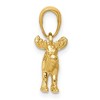 Black Bow Jewelry 14k Yellow Gold Small 3D Polished Moose Profile Pendant - 2 of 4