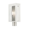Livex Lighting Lafayette 1 - Light Post Light in  Brushed Nickel - 3 of 4