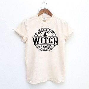 Simply Sage Market Women's A Little Witch In All Of Us Short Sleeve Garment Dyed Tee - 1 of 2