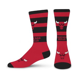 NBA Chicago Bulls Rugby Double Big Crew Socks - Large - 1 of 3