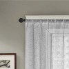 RT Designer Collection Laura Textured Sheer Rod Pocket Luxurious Modern Design Curtain Panel Pair 37" x 84" Silver - 4 of 4