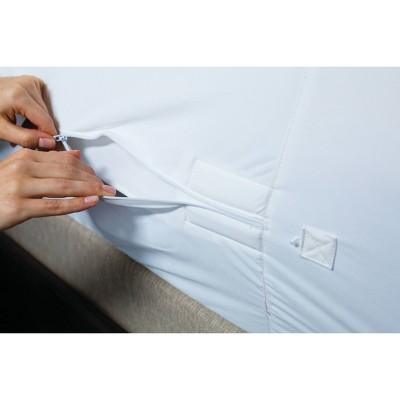 King Size White Smooth Mattress Encasement with Allergen Protection