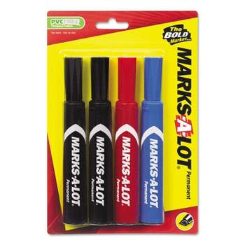 Avery® Marks A Lot® Permanent Markers, Chisel Tip, Large Desk-Style Size,  Black, Pack Of 12 - Zerbee