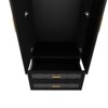 Keloyid Black Wood 31.5 in. Armoire with 2 Drawers and 1 Shelves - 3 of 4