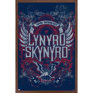 Trends International Lynyrd Skynyrd - Navy Logo Framed Wall Poster Prints - 1 of 4