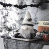 NAYSAYE Party Decoration and Accessories Set of 2 Fabric Sitting Gnomes with White Hat for Halloween Tabletop, Black and White, 19.1"*6.5"*9.05" - 4 of 4
