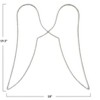 Storied Home Glass Beaded Metal Angel Wings, Silver Finish - 3 of 3