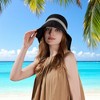 Anna-Kaci Wide Brim Mesh Sun Hat with Back Bow UV Protection Foldable Travel Hat for Women Outdoor Summer Style - 3 of 4
