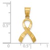 Black Bow Jewelry 14k Yellow, White or Rose Gold Awareness Ribbon Pendant, 12mm - 4 of 4