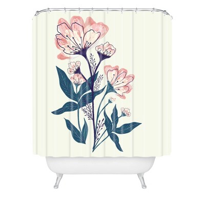 Rosebud Studio Beautiful Walk Shower Curtain White - Deny Designs