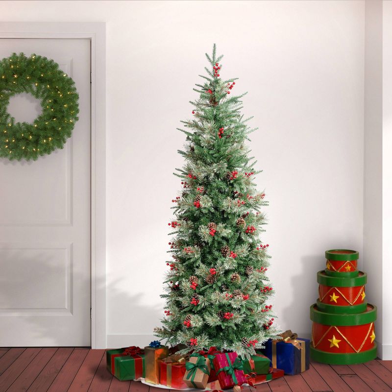 National Tree Company First Traditions Unlit Slim Virginia Pine Artificial Christmas Tree, 3 of 5