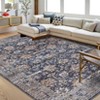 Machine Washable Rug Ultra Thin Area Rug Non Slip Vintage Rug Foldable Stain Resistant Rugs for Living Room Bedroom Indoor Low Pile Carpet - 2 of 4