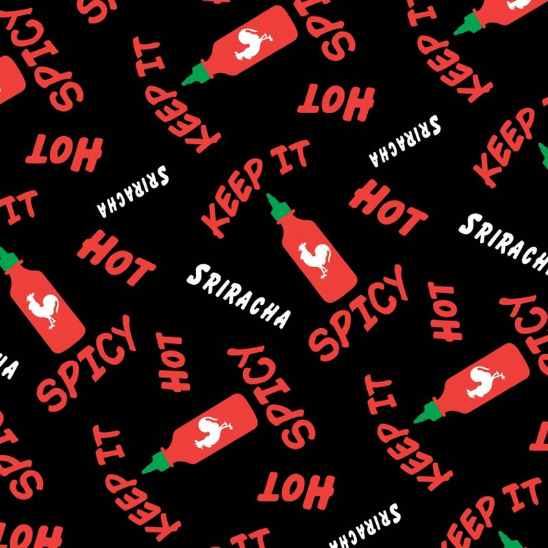 Men&#39;s Sriracha Pajama Pants - Black/Red, 2 of 3