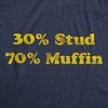 Mens 30% Stud 70% Muffin T Shirt Funny Dating Relationship Graphic Novelty Tee - Crazy Dog Men's T Shirt - 2 of 4
