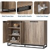 Buffet Sideboard Cabinet, 55" Wide Entryway Console with 4 Doors & Adjustable Shelves,Wood Coffee Bar Cabinet for Living Room, Dining Room, Kitchen - 4 of 4