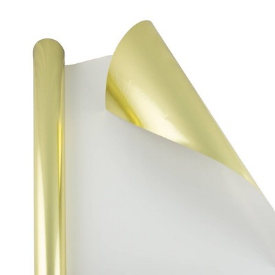 JAM PAPER Gold Metallic Gift Wrapping Paper Roll - 2 packs of 25 Sq. Ft.