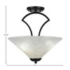 Toltec Lighting Zilo 3 - Light Flush Mount in  Matte Black with 16" Gold Ice Shade - 2 of 2
