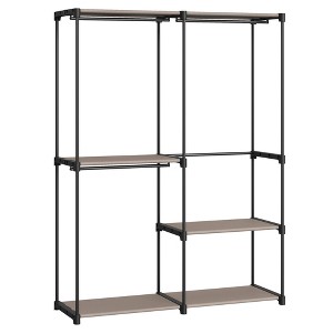 SONGMICS Portable Closet, Freestanding Closet Organizer, Clothes Rack with Shelves, Hanging Rods, Storage Organizer, 54.3 x 16.9 x 71.7 Inches - 1 of 4