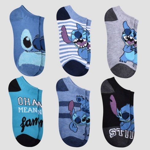 Women's Lilo And Stitch 6pk Low Cut Socks - Blue 4-10 : Target