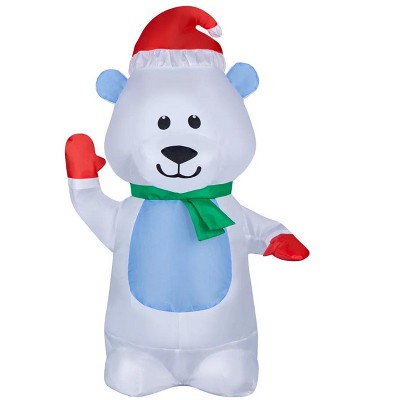 Holiday Living 23-inch Christmas Polar Bear Airdorable Inflatable for Indoor Use