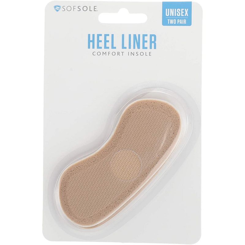 Sof Sole Heel Liner Comfort Shoe Insole Cushions - 2 Pack, 1 of 3