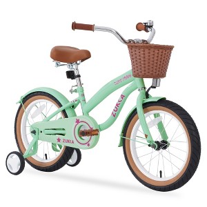 YONWAY Kids Bike,16 inch Wheel Girls Bike,Training Wheels Included Basket for 4-7 Years Old Kids and Beginner - 1 of 4
