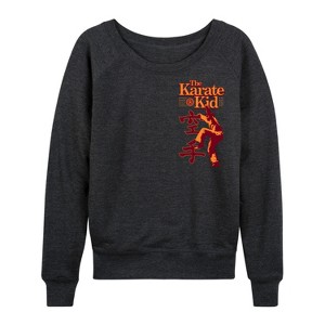 Women's - The Karate Kid - Logo Stack Lightweight French Terry Wide Neck Long Sleeve Shirt - 1 of 4