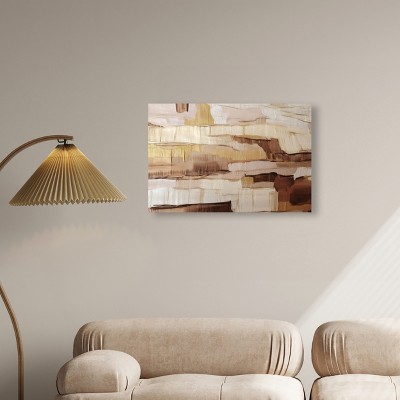 Afrique Boho Abstract Warm Color Canvas Wall Art, 30" x 20"