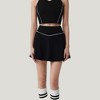 Anna-Kaci Active Women's High Waist Flare Tennis Skirt with Contrast Piping and Flowy Athletic Silhouette - 2 of 4