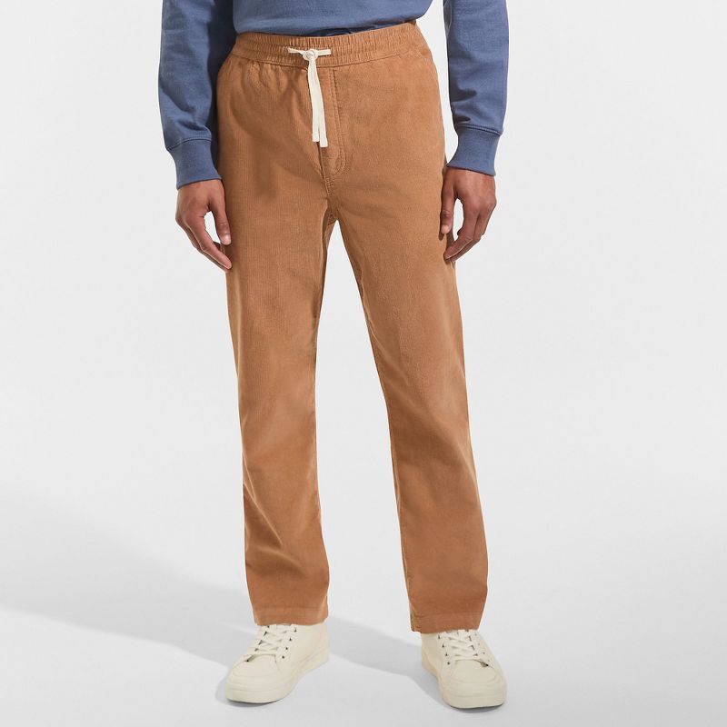 Lands' End Men's Coastal Corduroy Pull On Deck Pant - Large - Butter Brown