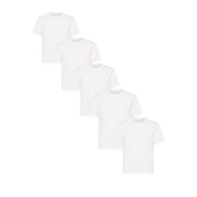 Mens 5 Pack White Tees Shortsleeve