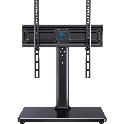 PERLESMITH Universal Swivel TV Stand for 24-60" TVs, 8 Height Adjustable, Tempered Glass Base, Holds Up to 99 lbs, Max VESA 400x400mm