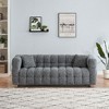 CAVINAS Teddy Fleece Loveseat Sofa with 2 Throw Pillows, Vintage Sofa Couch with Sturdy Hardware Foot Support for Living Room, Bedroom - 2 of 4