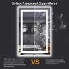 Vynxaria 24x36 Inch IP54 Waterproof Bathroom Vanity Mirror - Anti-Fog light, Front/Backlit, Touch Control - 3 of 4