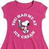 Girls' - Peanuts - You Had Me At Ice Cream Fit & Flair Cap Sleeve Dress - 2 of 3