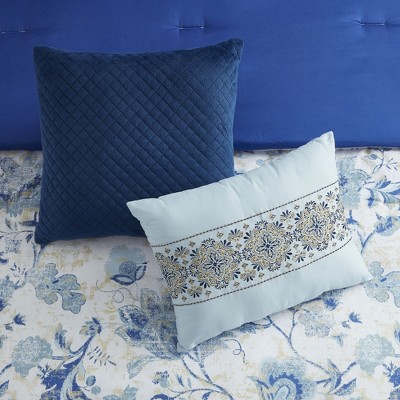 King Blue Microfiber Reversible Bed in a Bag Set