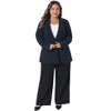 Women's Plus Size Lapel Collar Long Sleeve Button Down Casual Business Dressy Blazers - Agnes Orinda - 3 of 4