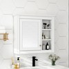 NicBex 30"x28" Wall Mounted Medicine Cabinet Bathroom Storage Cabinet with 3 Cubbies&1 Mirrored Cabinet,Matte Finish Wall Cabinet for Bathroom - 2 of 4