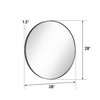 Matte Round Rectangle Bathroom Vanity Mirror, Over-Sink Wall Mirror with HD Tempered Glass and Rust-Resistant Aluminum Frame - 4 of 4