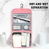 Hanging Travel Toiletry Bag for Women – Portable Makeup & Cosmetic Organizer with Hook - 3 of 4