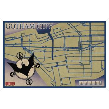 Trends International DC Comics TV Batman Beyond - Map Framed Wall Poster Prints