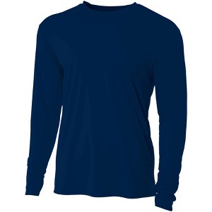Hardcore mens long-sleeve UV sun protection T-shirt | Light weight loose fitting quick-dry rash guard water shirt for swimming - 1 of 4