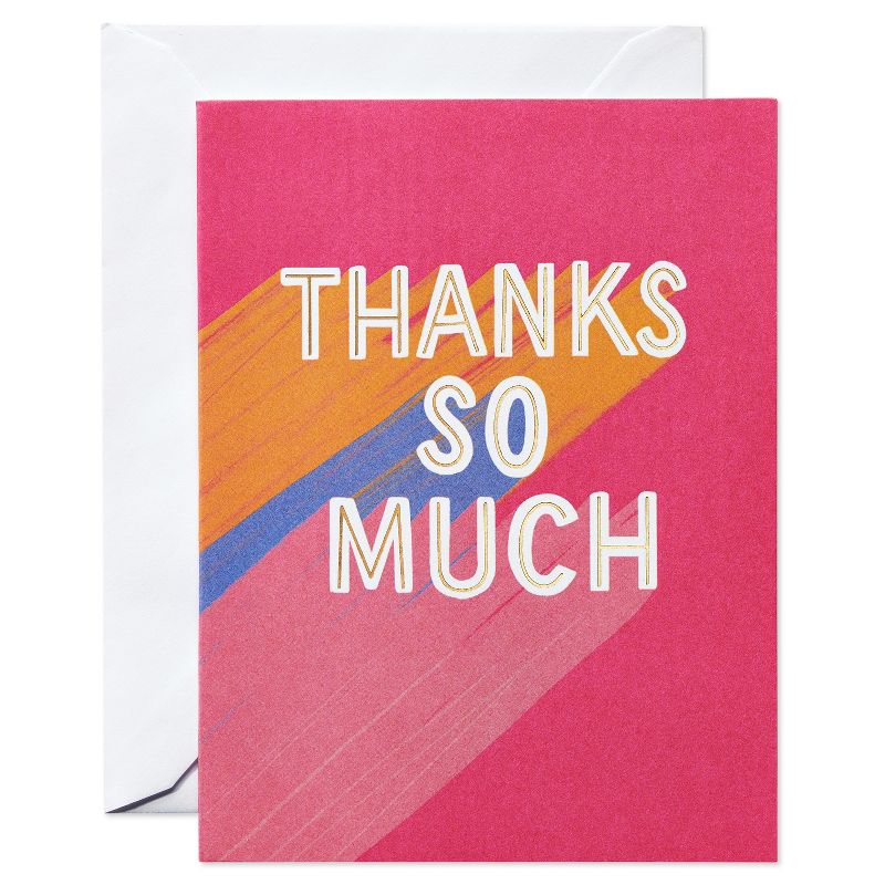 10ct Blank Thank You Cards, Thanks So Much, 1 of 7