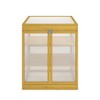 DOMETOUR Wooden Cold Frame Mini Greenhouse, Outdoor Polycarbonate 2-Tier Garden Greenhouse Cabinet, Keep Plants Warm - 2 of 4