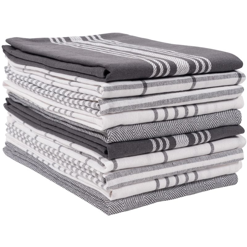 KAF Home Soho Kitchen Dish Towel Set of 10 | 18 x 28 Inch Tea Towels | Soft and Absorbent Mixed Set of Flat Towels, 1 of 8