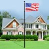 VEVOR 25FT Telescoping Flag pole Kit, Aluminum Alloy in Ground Flag Poles for Outside, 3 Display Modes Flagpole with 3x5 American Flag, Black - 2 of 4